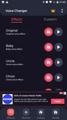 Voice Changer with Effects (Eagle Apps) android App screenshot 3