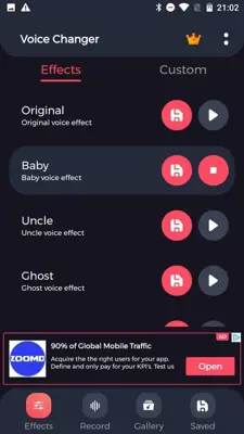 Voice Changer with Effects (Eagle Apps) android App screenshot 4