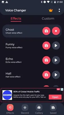 Voice Changer with Effects (Eagle Apps) android App screenshot 5