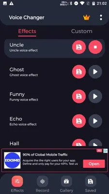 Voice Changer with Effects (Eagle Apps) android App screenshot 6